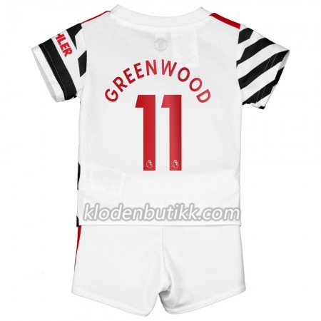Manchester United Greenwood 11 Barn Tredjedraktsett 2020-2021 Kortermet (+ Korte bukser)